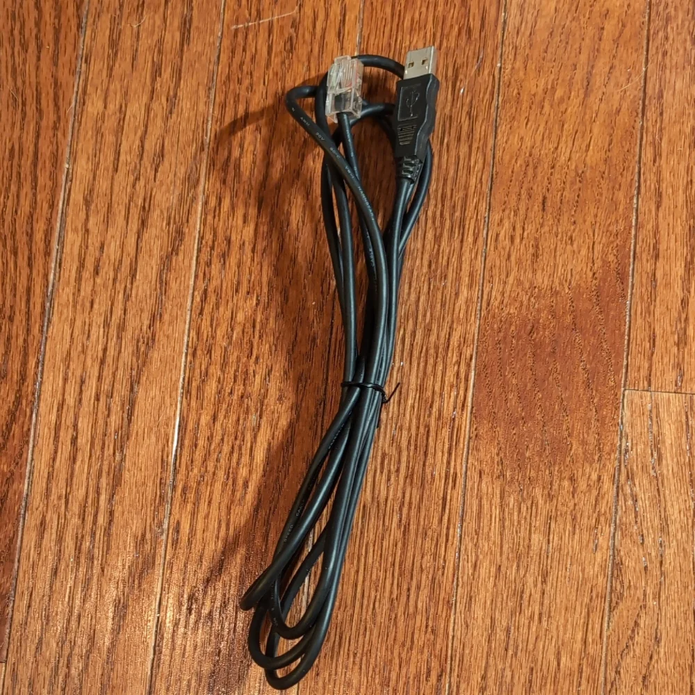 USB to Ethernet RJ-45 Cable Black